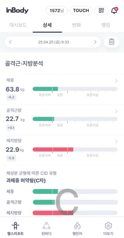 부산서면점 InBody 측정 후